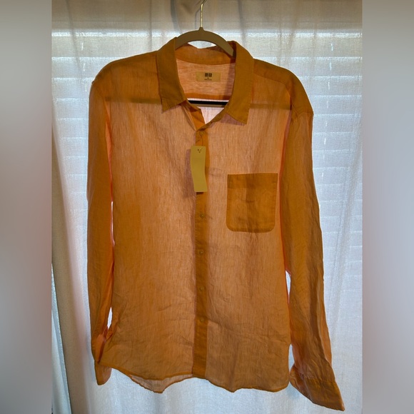 Men’s Linen Long Sleeve Shirt - Picture 2 of 2